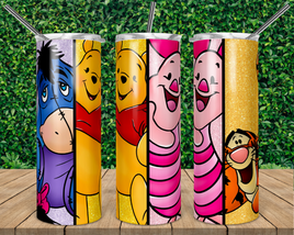 Pooh, Tiger, Eeyore Vertical Tumbler