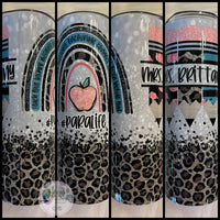 Para Life Rainbow Leopard Faux Glitter Tumbler | Personalized!