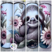 Baby Sloth Sunflower Tumbler